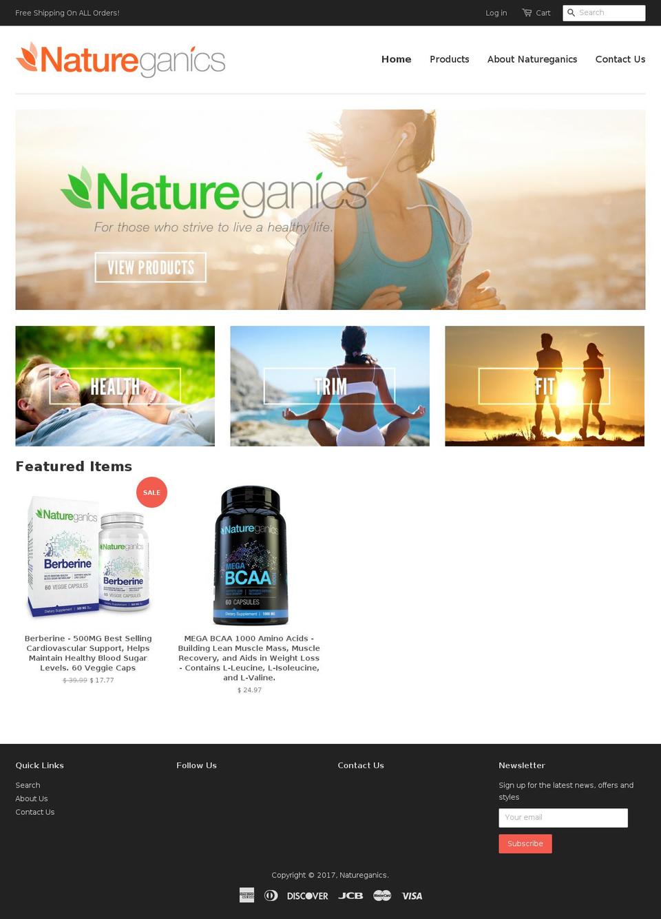 natureganics.com shopify website screenshot