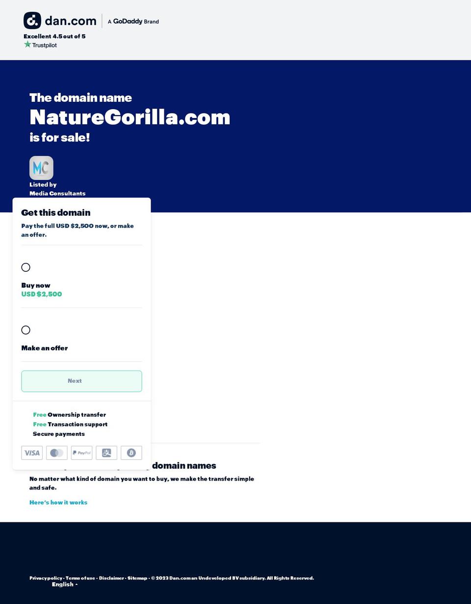 naturegorilla.com — Shopify storefront screenshot