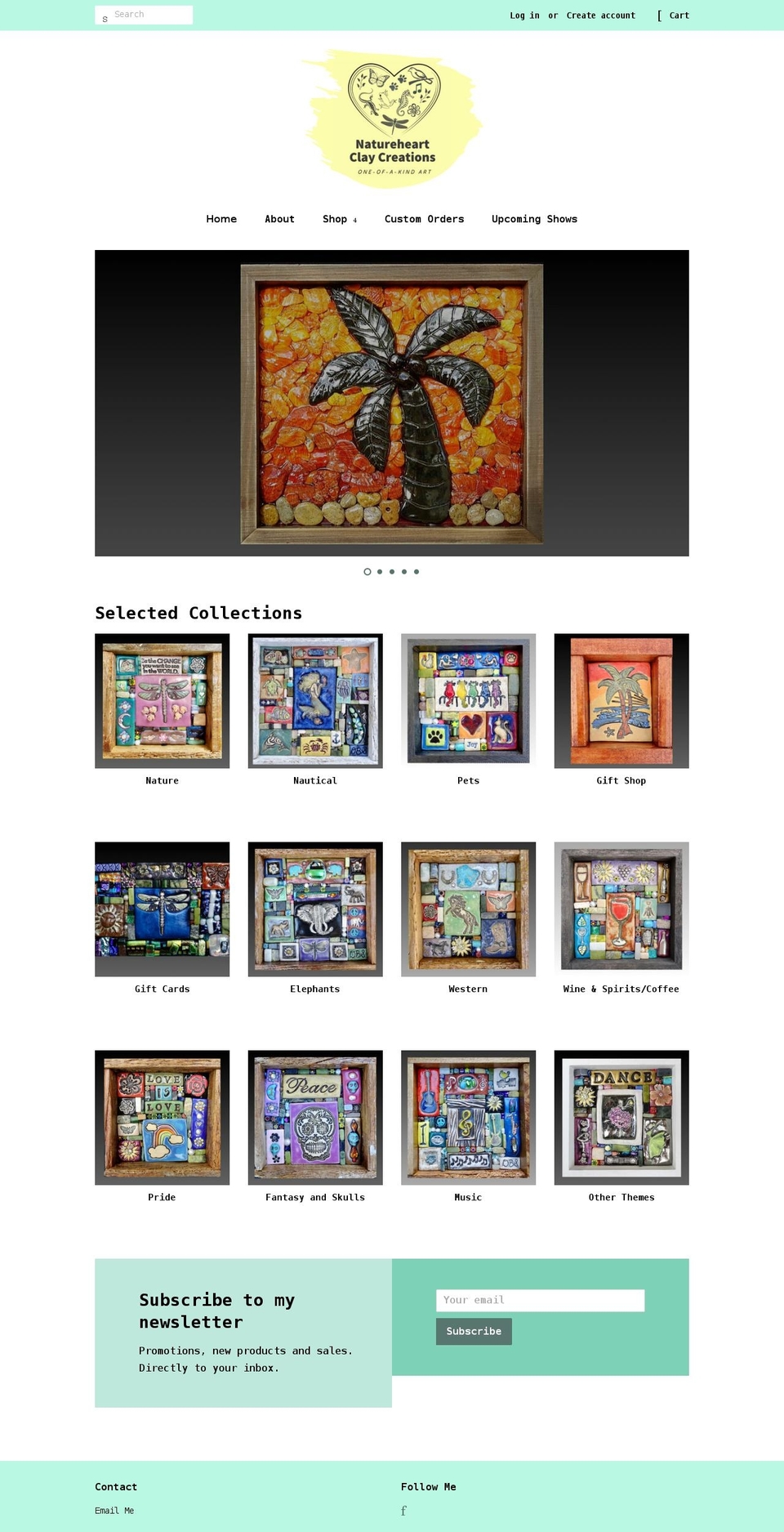 natureheartclaycreations.com shopify website screenshot