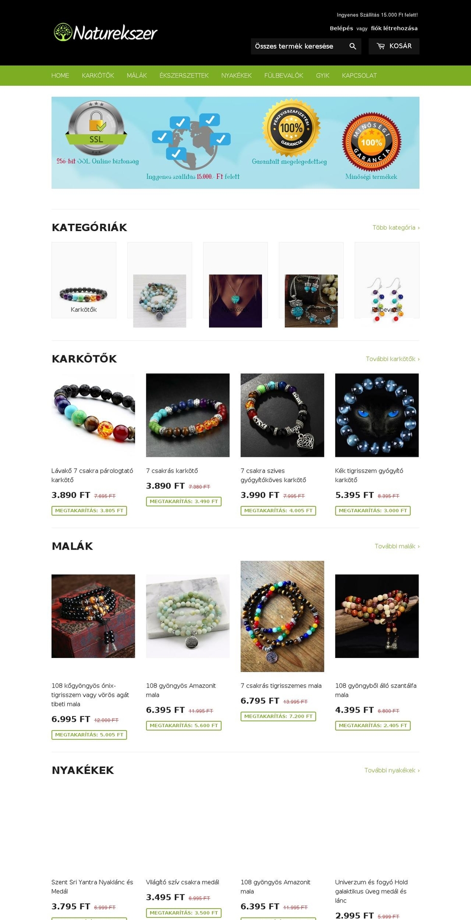 naturekszer.com shopify website screenshot