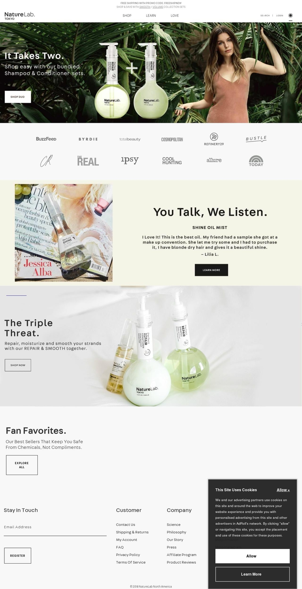 naturelab.com shopify website screenshot