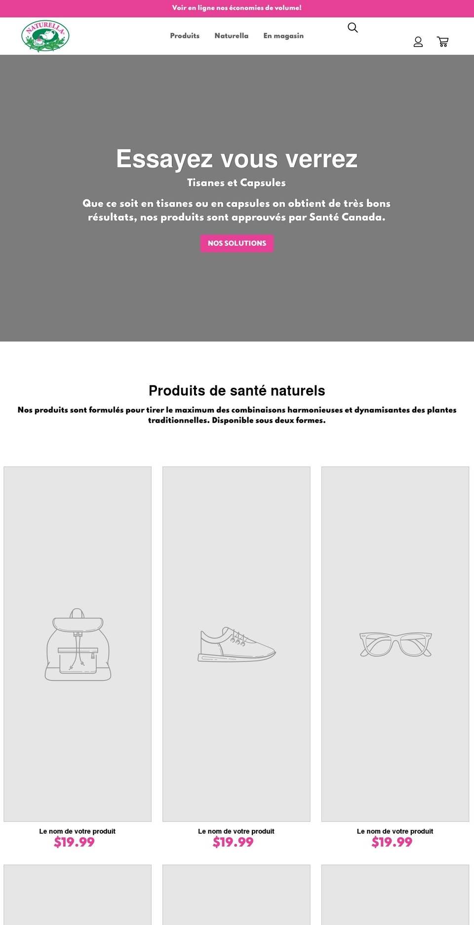 naturella.ca shopify website screenshot