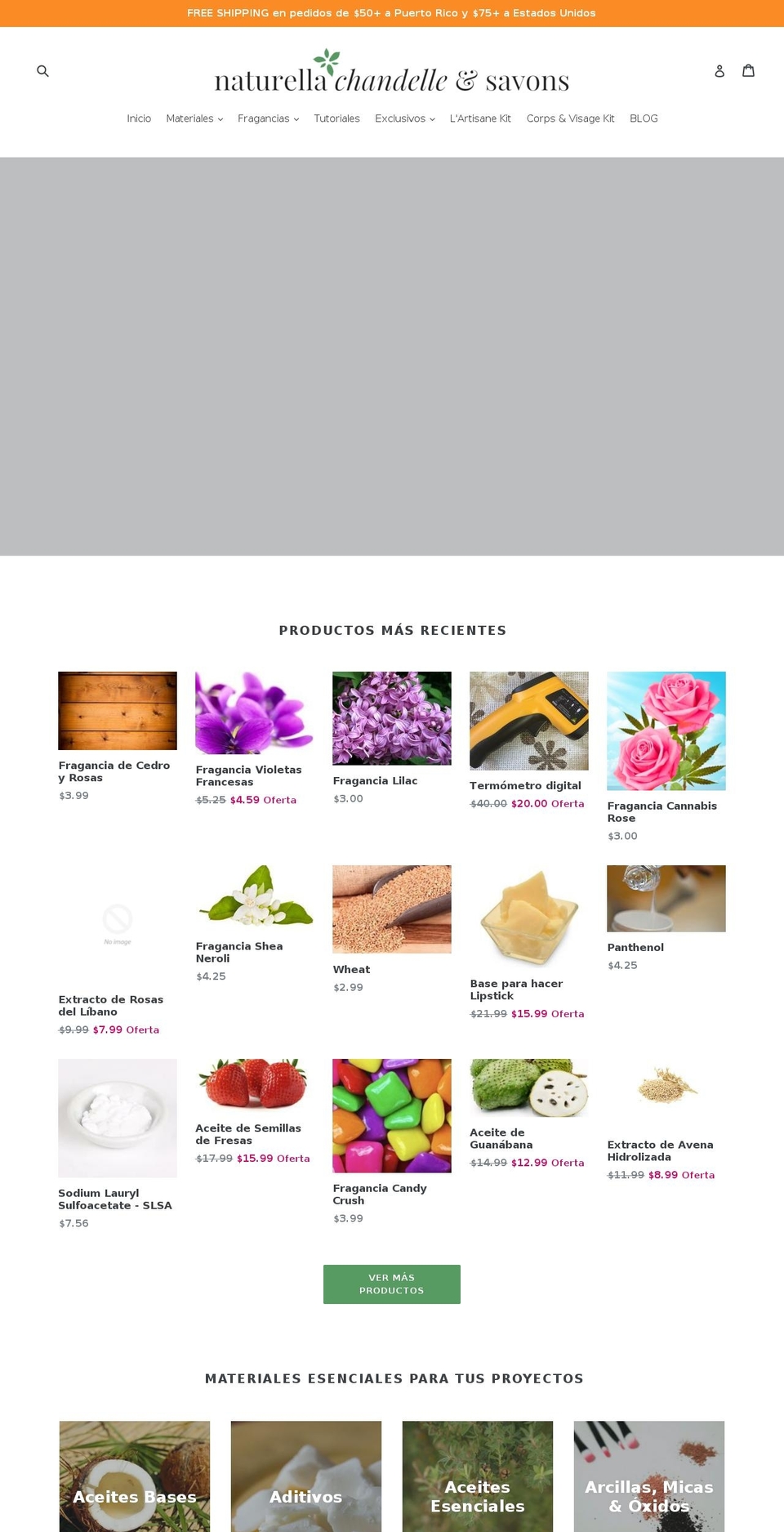 naturellashop.com — Shopify storefront screenshot