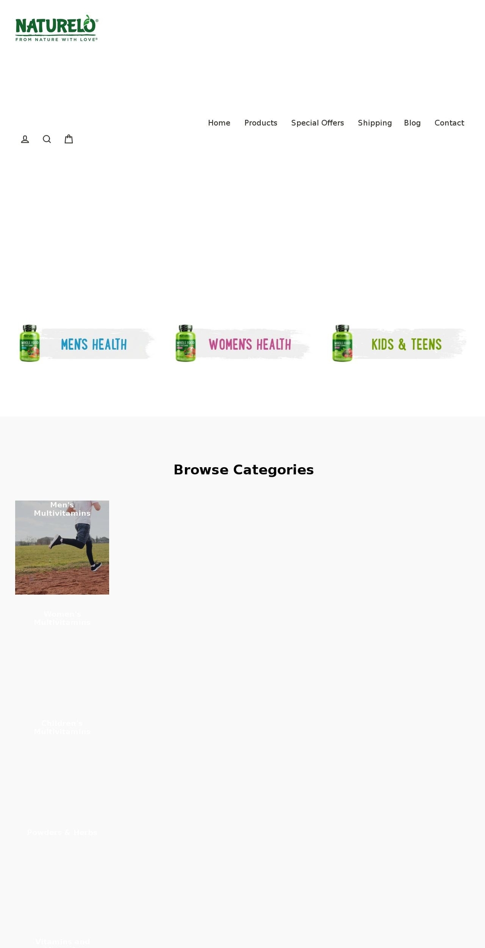 naturelo.co.uk shopify website screenshot