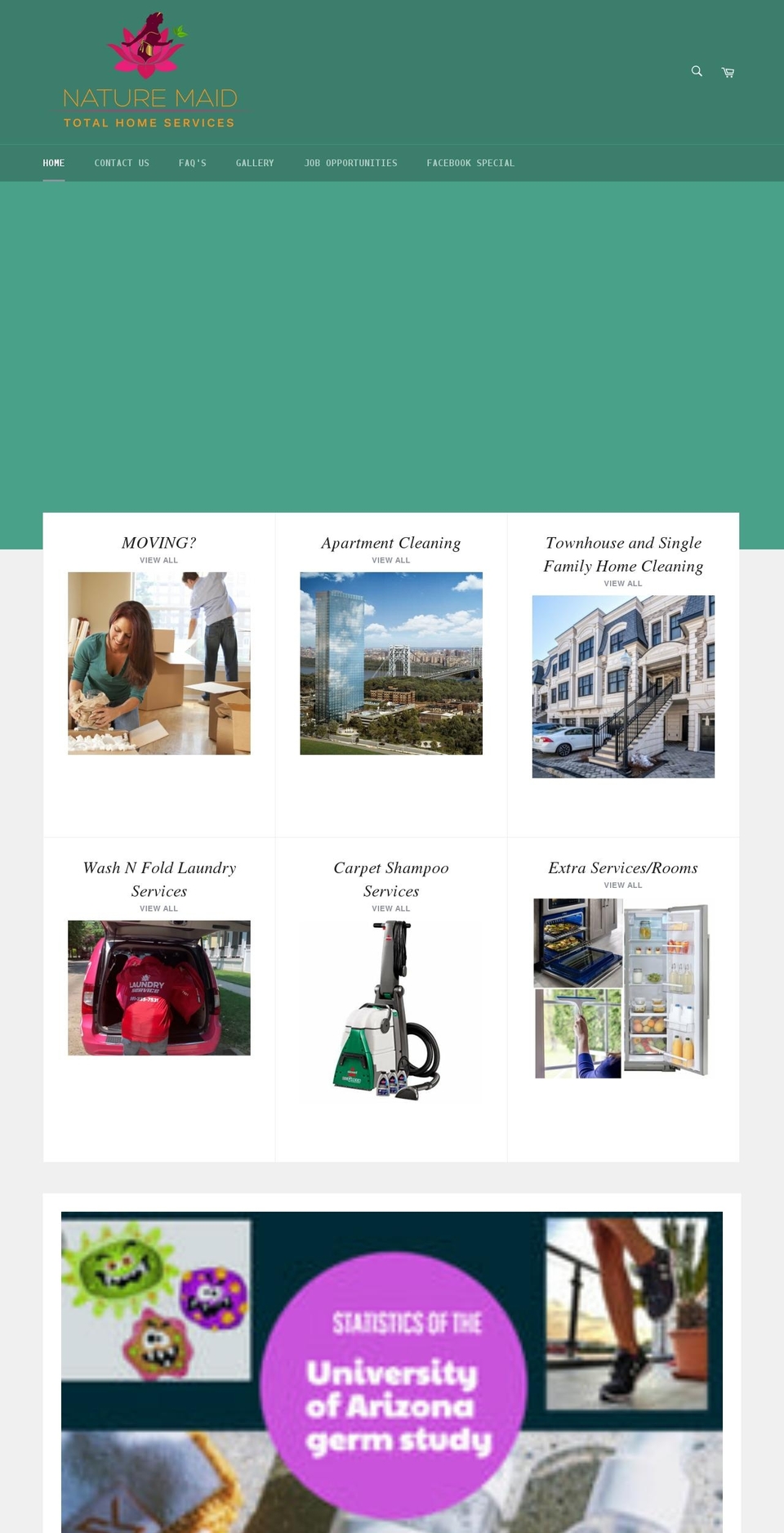 naturemaidtotalhome.com shopify website screenshot