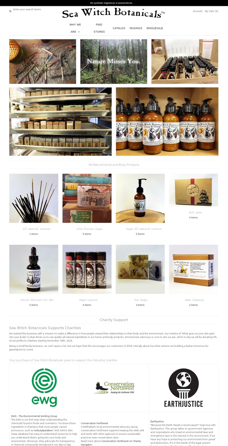 naturemissesyou.com shopify website screenshot