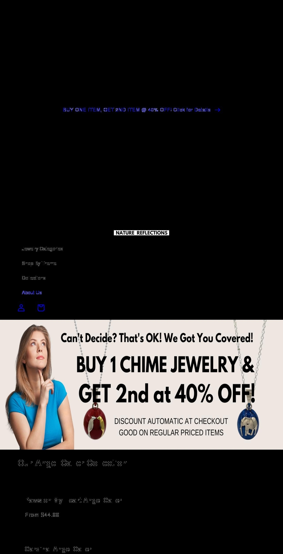 naturereflectionsjewelry.com shopify website screenshot