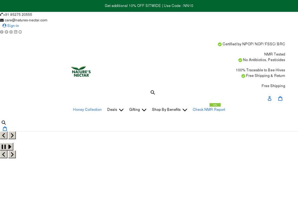 backupnov Shopify theme site example natures-nectar.com