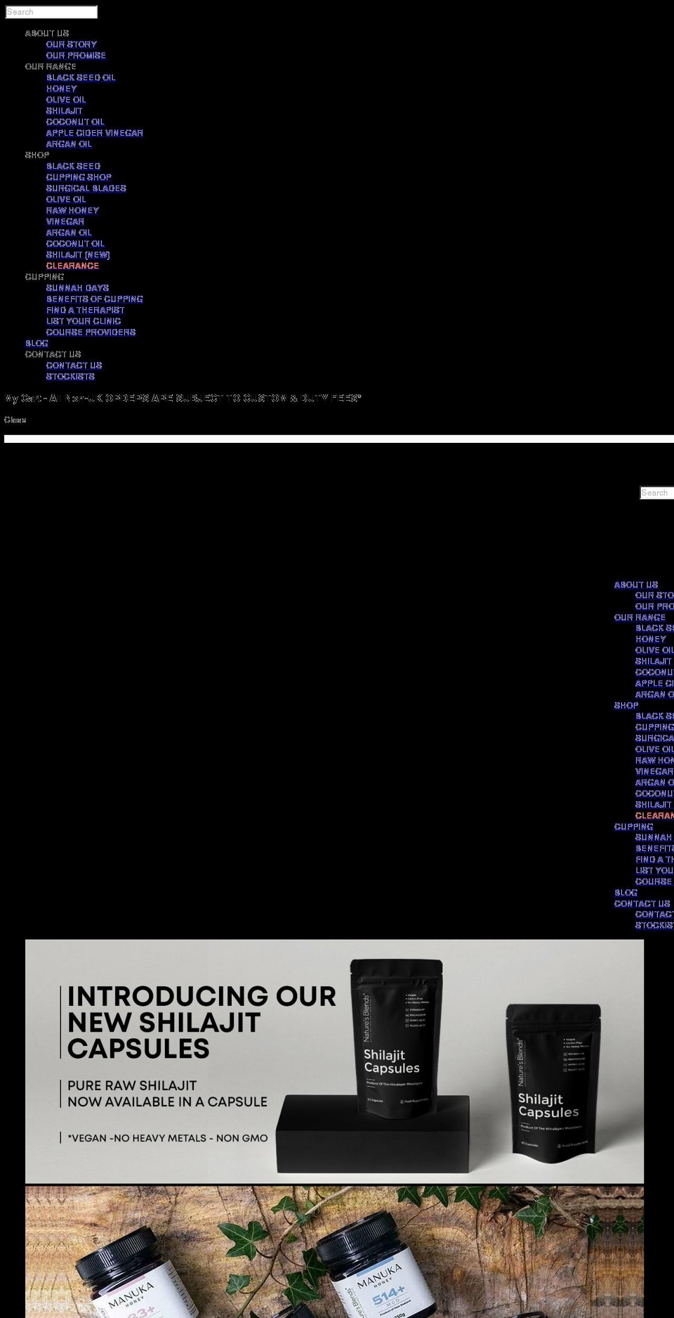 naturesblends.com shopify website screenshot