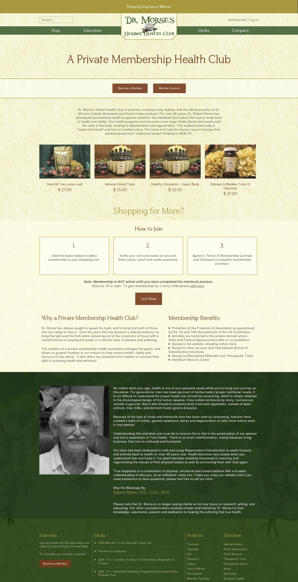 naturesbotanicalpharmacy.com shopify website screenshot