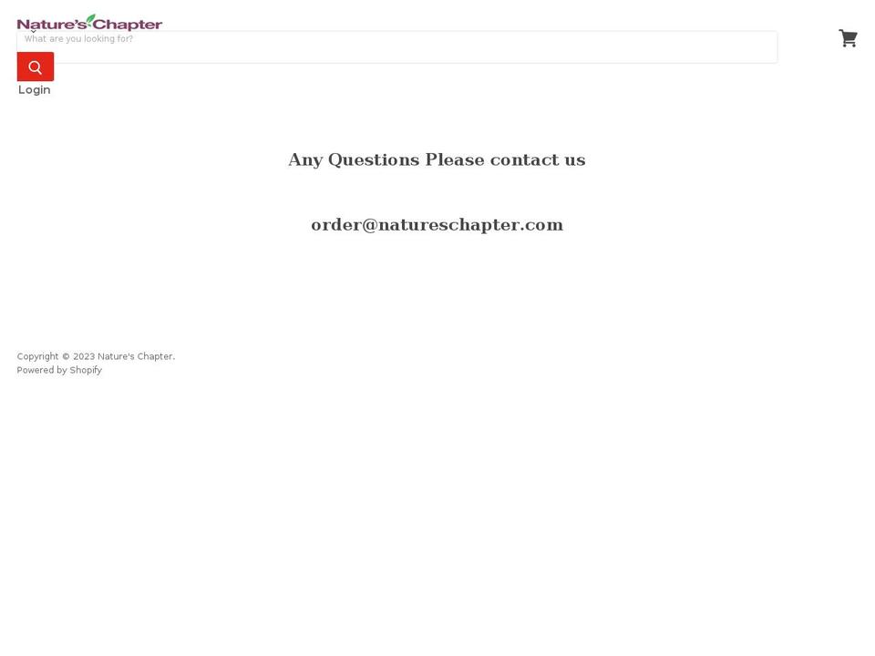 natureschapter.com shopify website screenshot