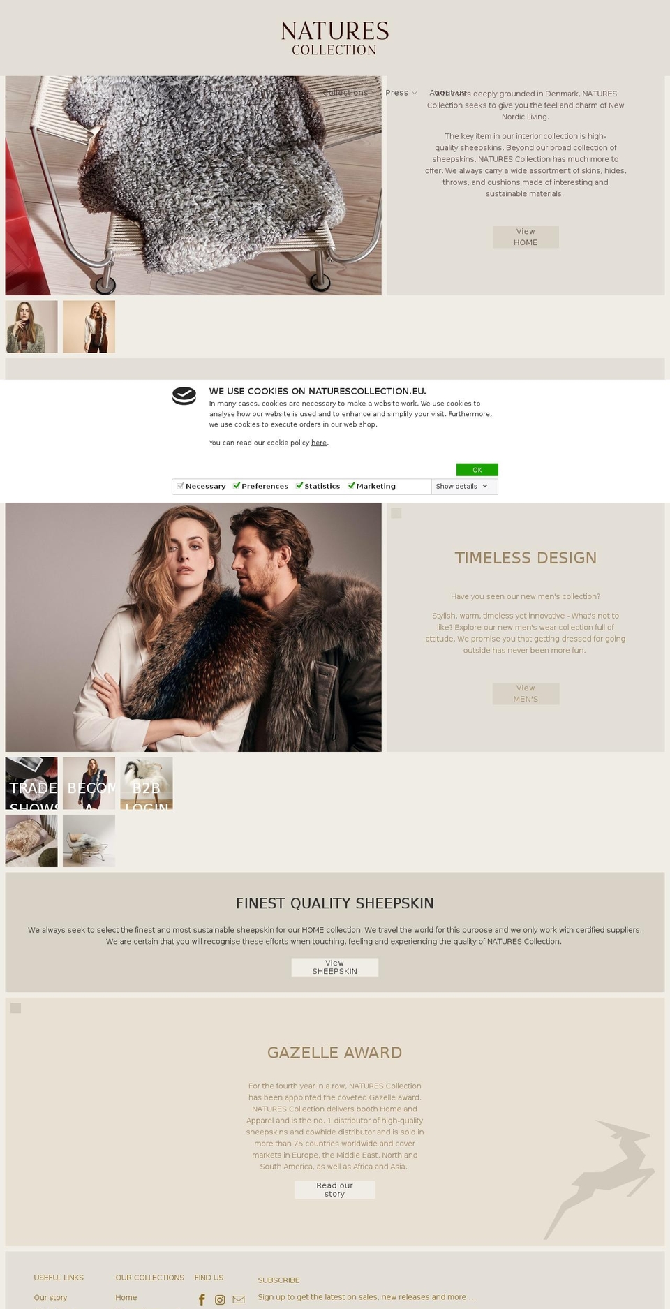 NY Rolf Shopify theme site example naturescollection.eu