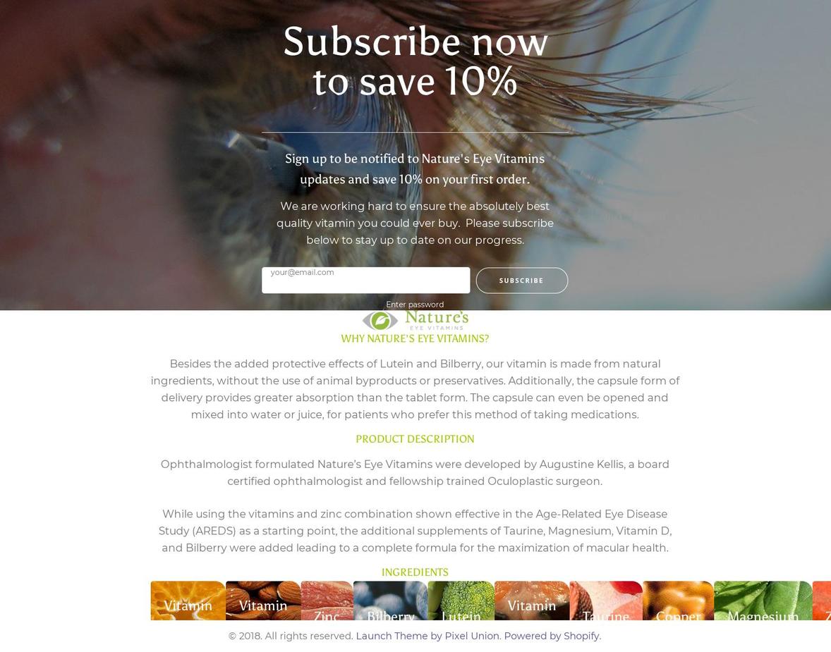 natureseye.co shopify website screenshot