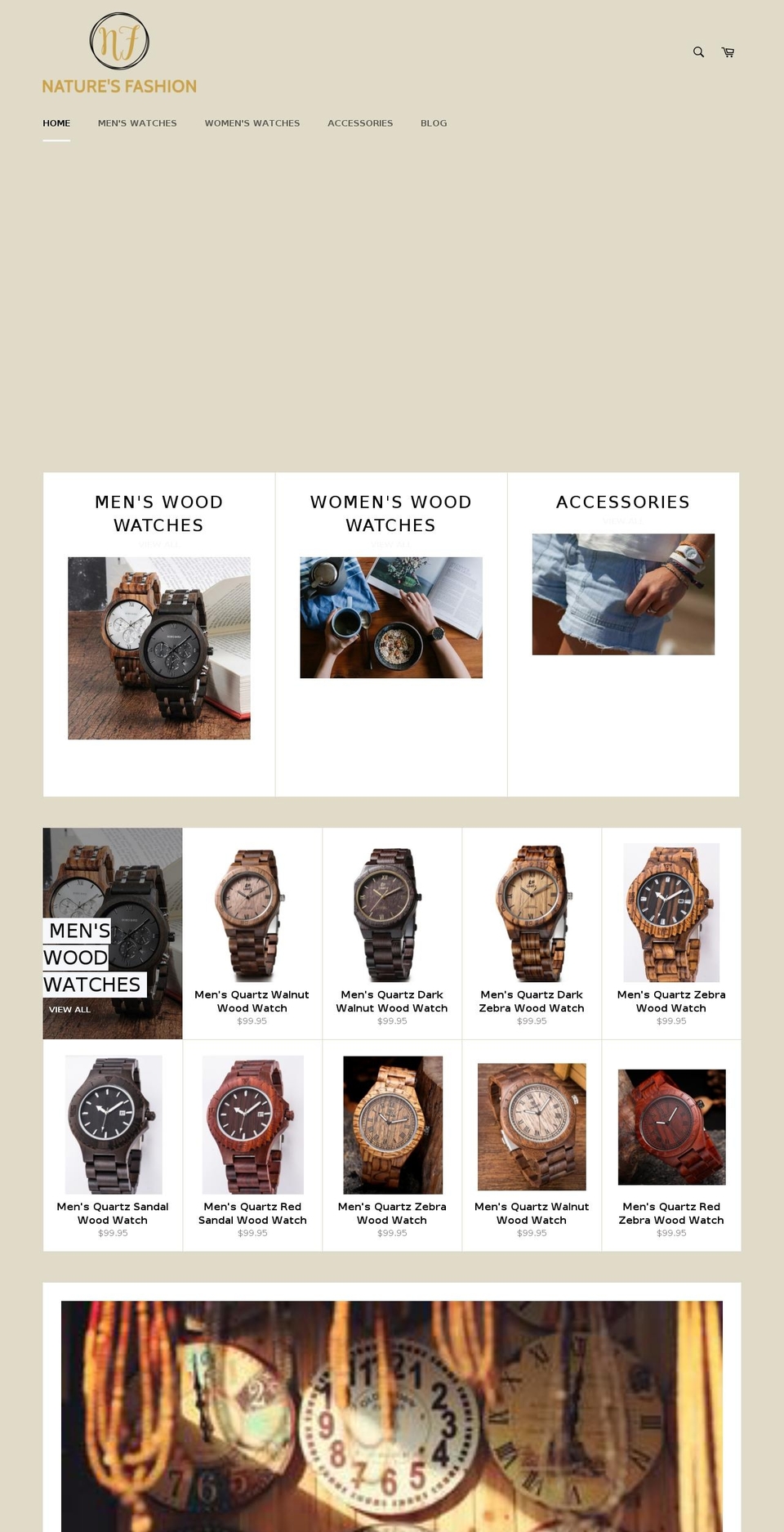 naturesfashion.com — Shopify storefront screenshot