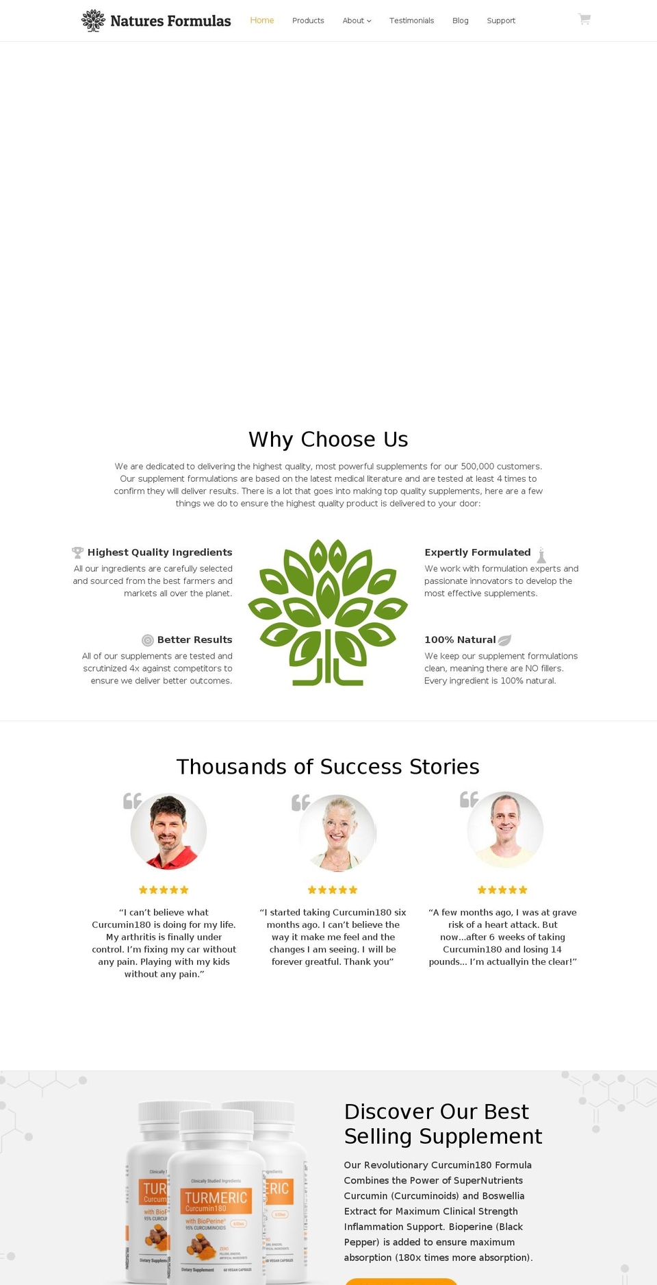 naturesformulas.com shopify website screenshot
