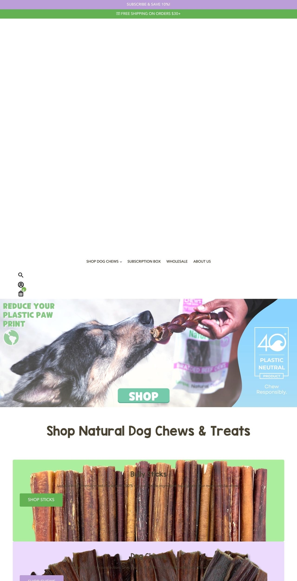 naturesgnaws.com — Shopify storefront screenshot