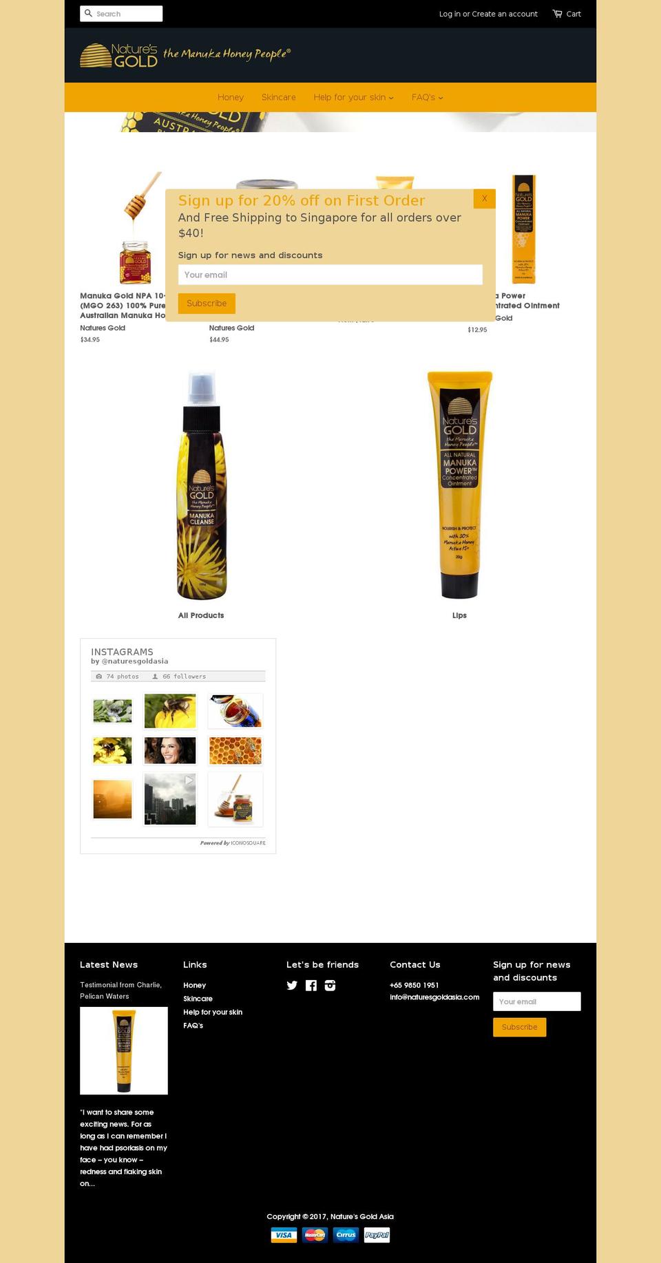 naturesgoldasia.com shopify website screenshot