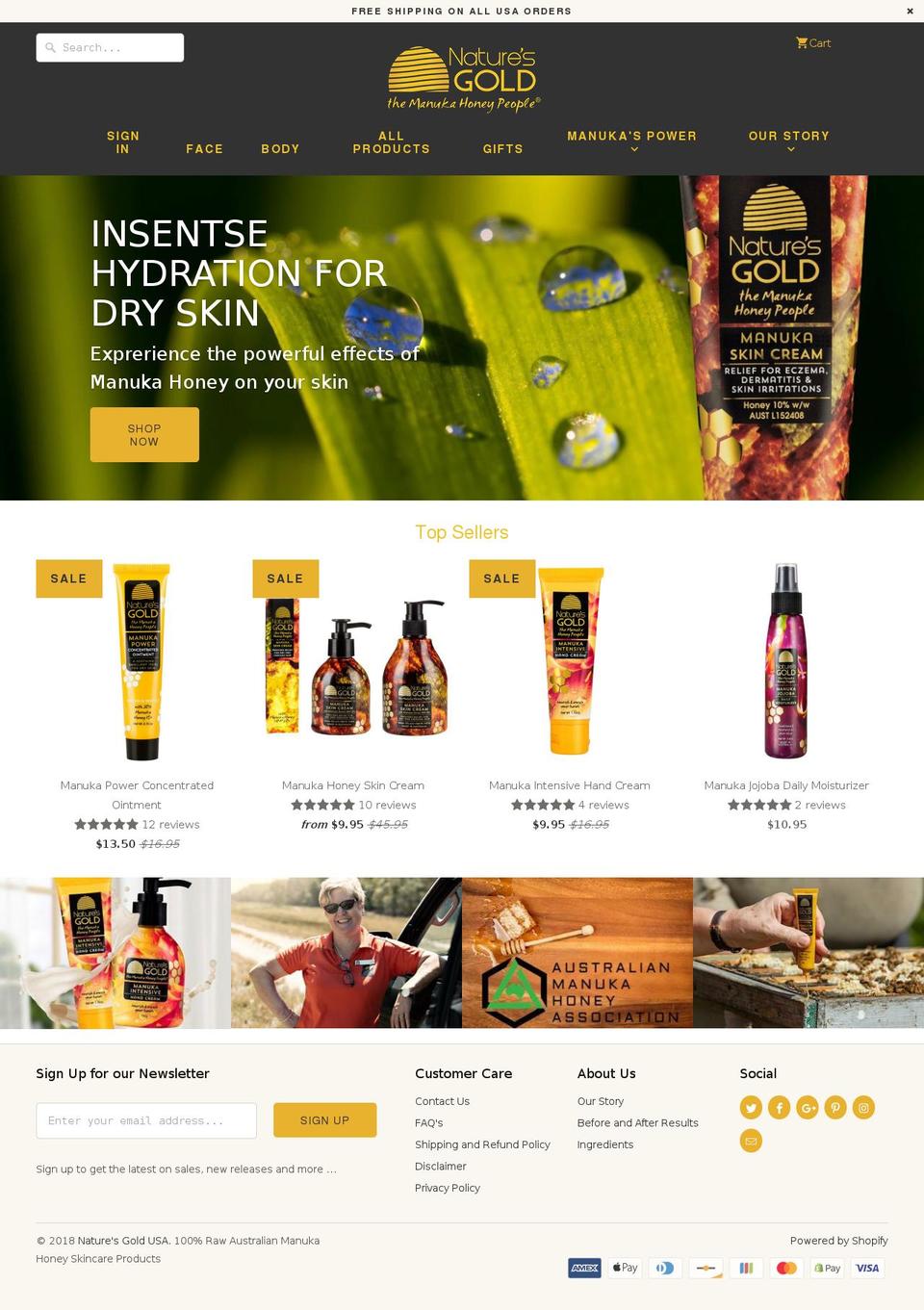 naturesgoldusa.com — Shopify storefront screenshot