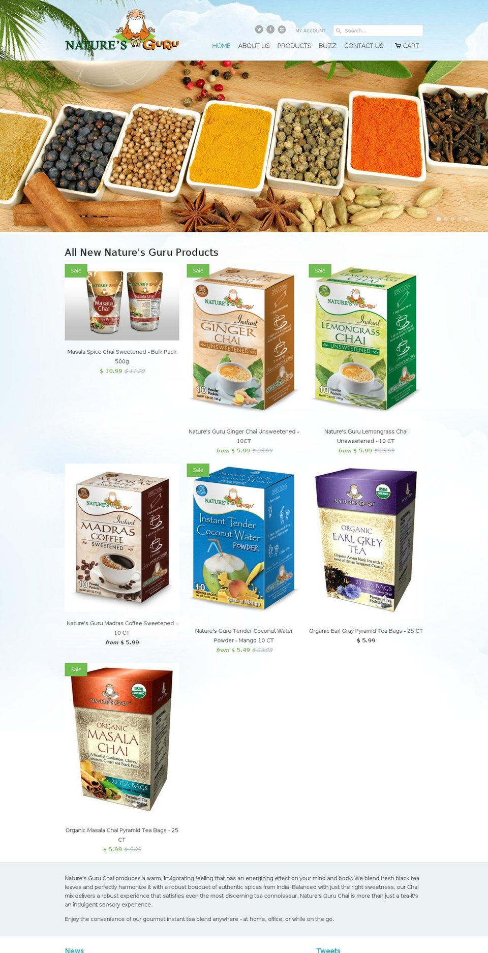 naturesguru.com shopify website screenshot