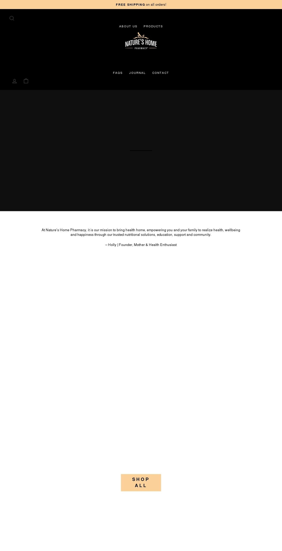 natureshomepharmacy.com shopify website screenshot