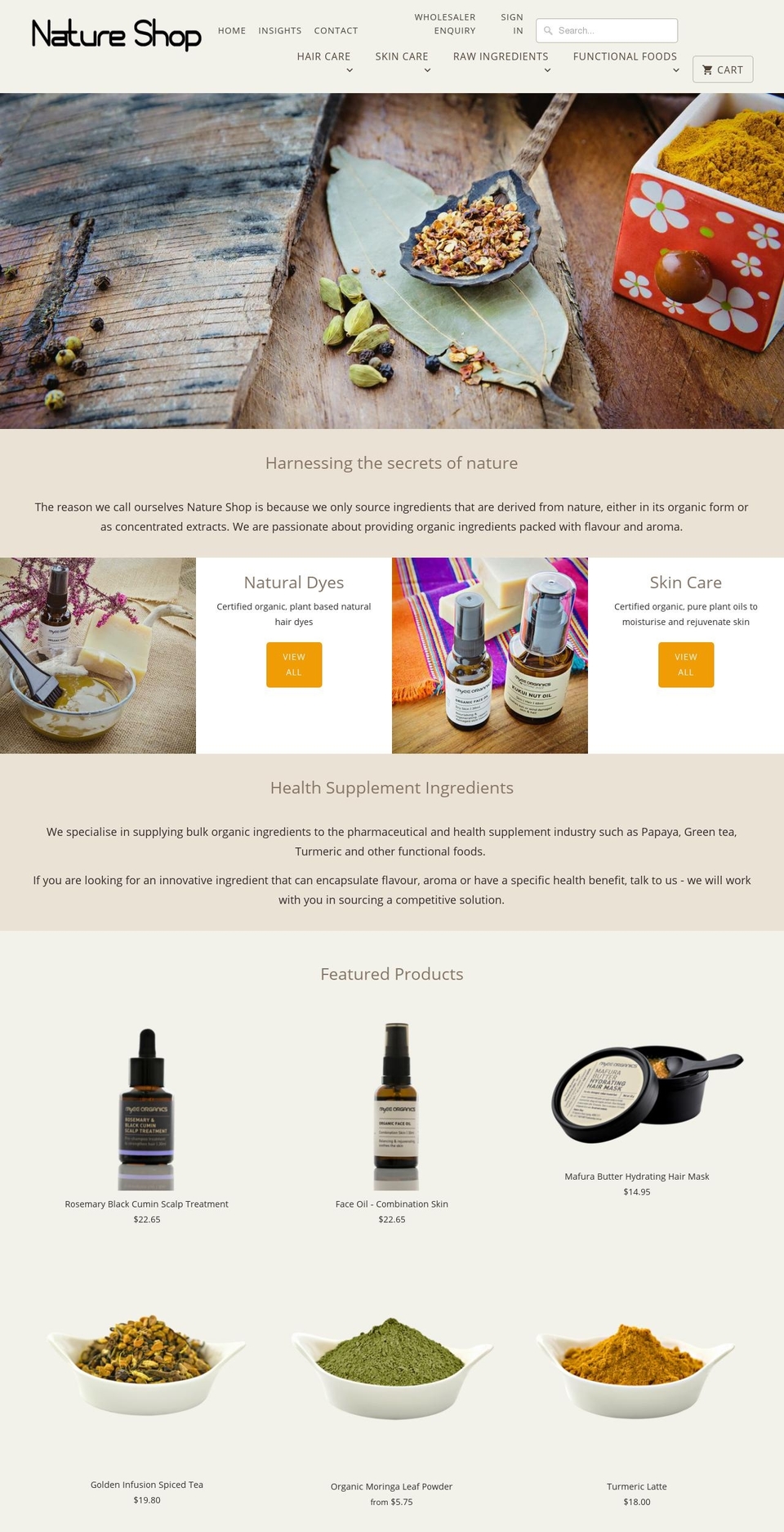 natureshop.com.au shopify website screenshot