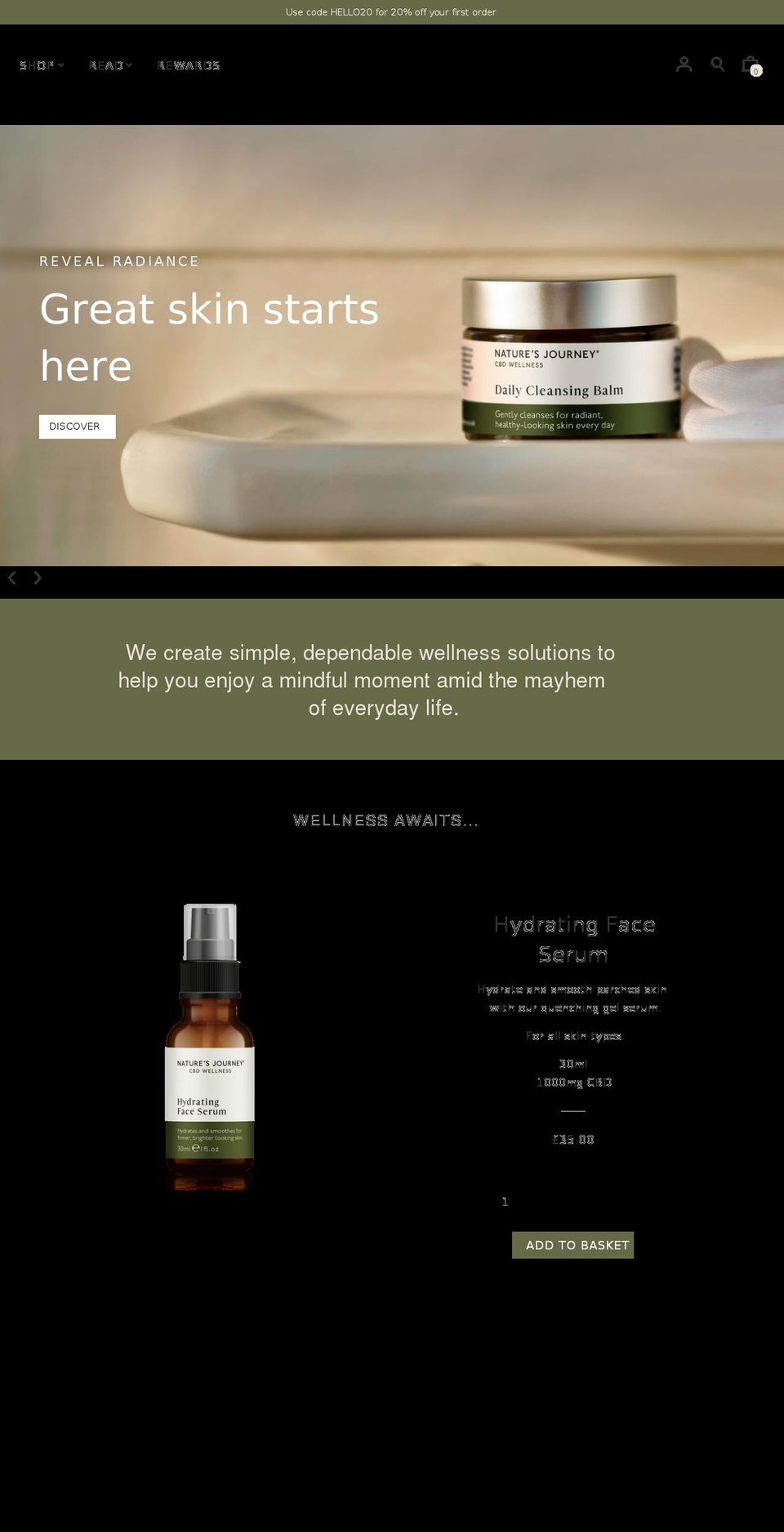 Editorial - Switch Shopify theme site example naturesjourney.co.uk