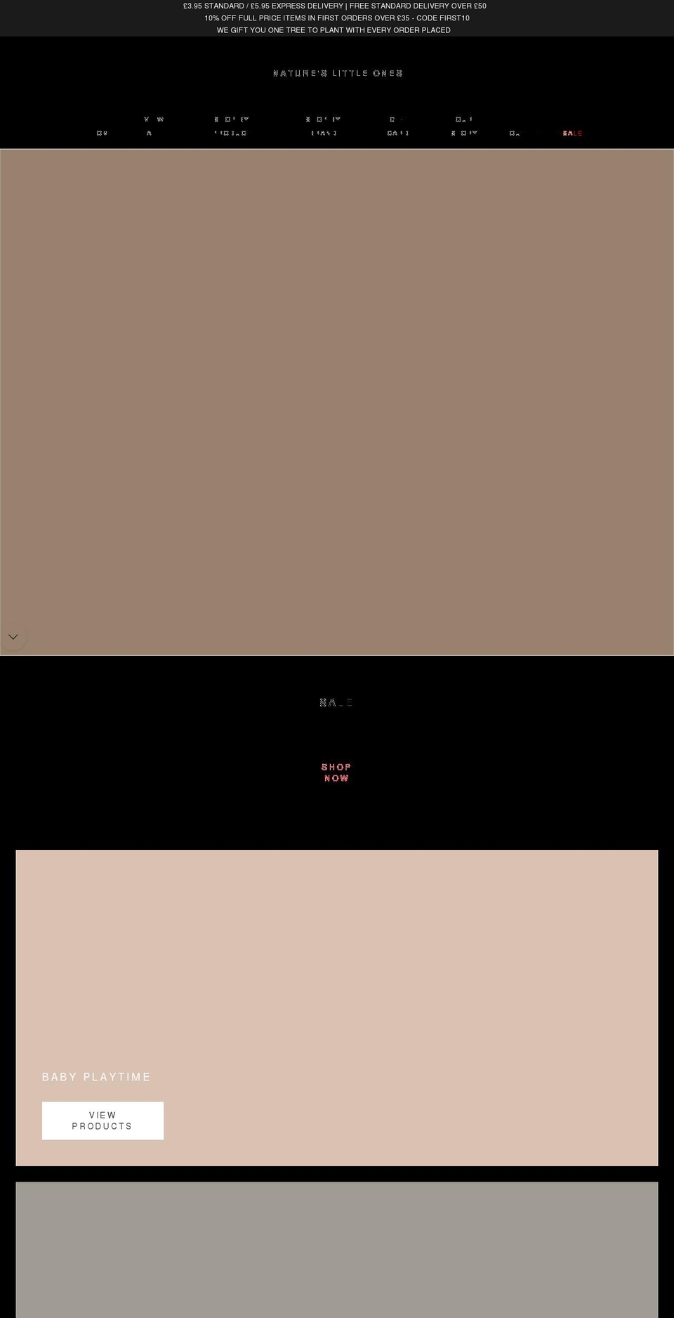 natureslittleones.com shopify website screenshot