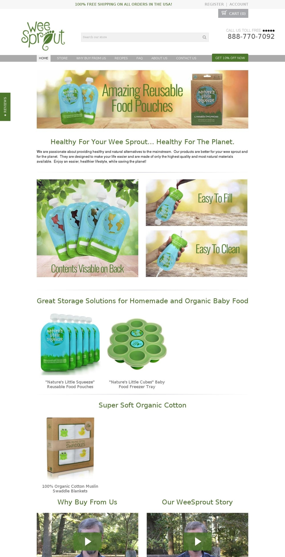natureslittlesqueeze.com shopify website screenshot