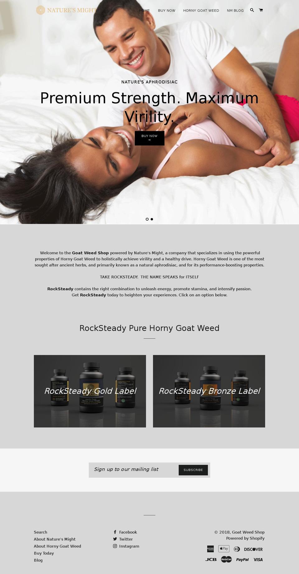 naturesmight.com — Shopify storefront screenshot