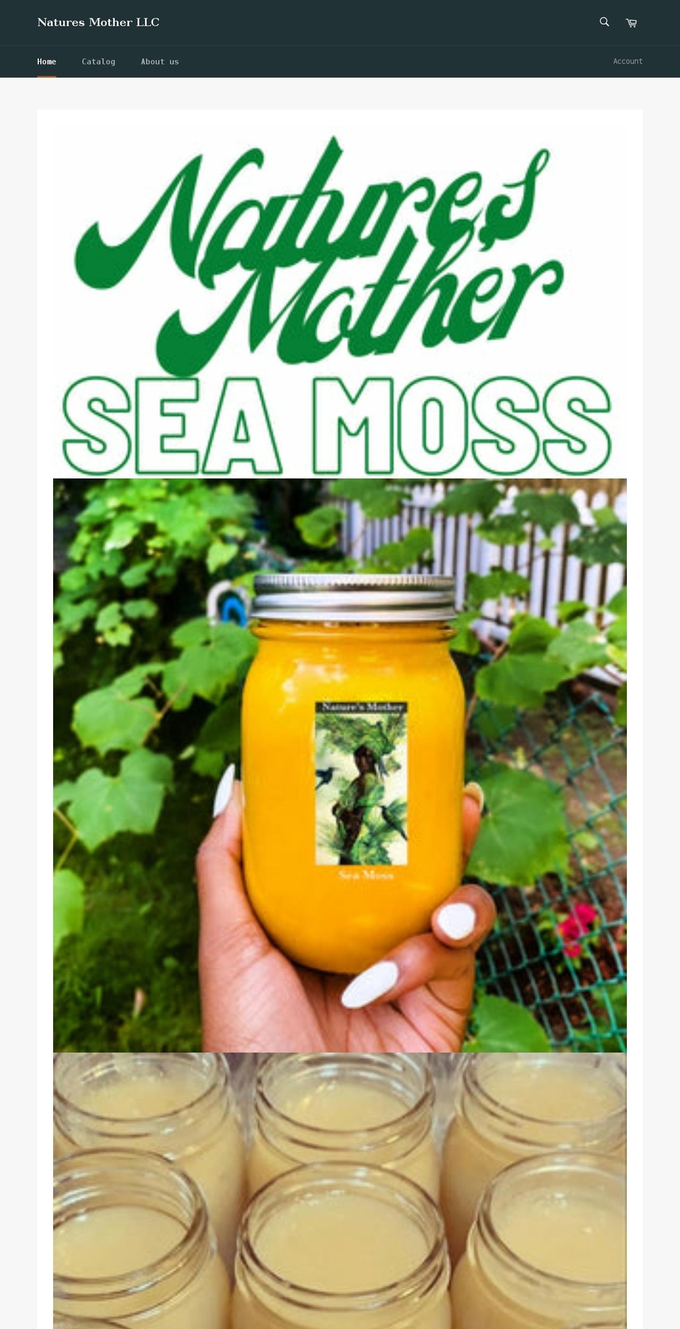 naturesmotherllc.com shopify website screenshot