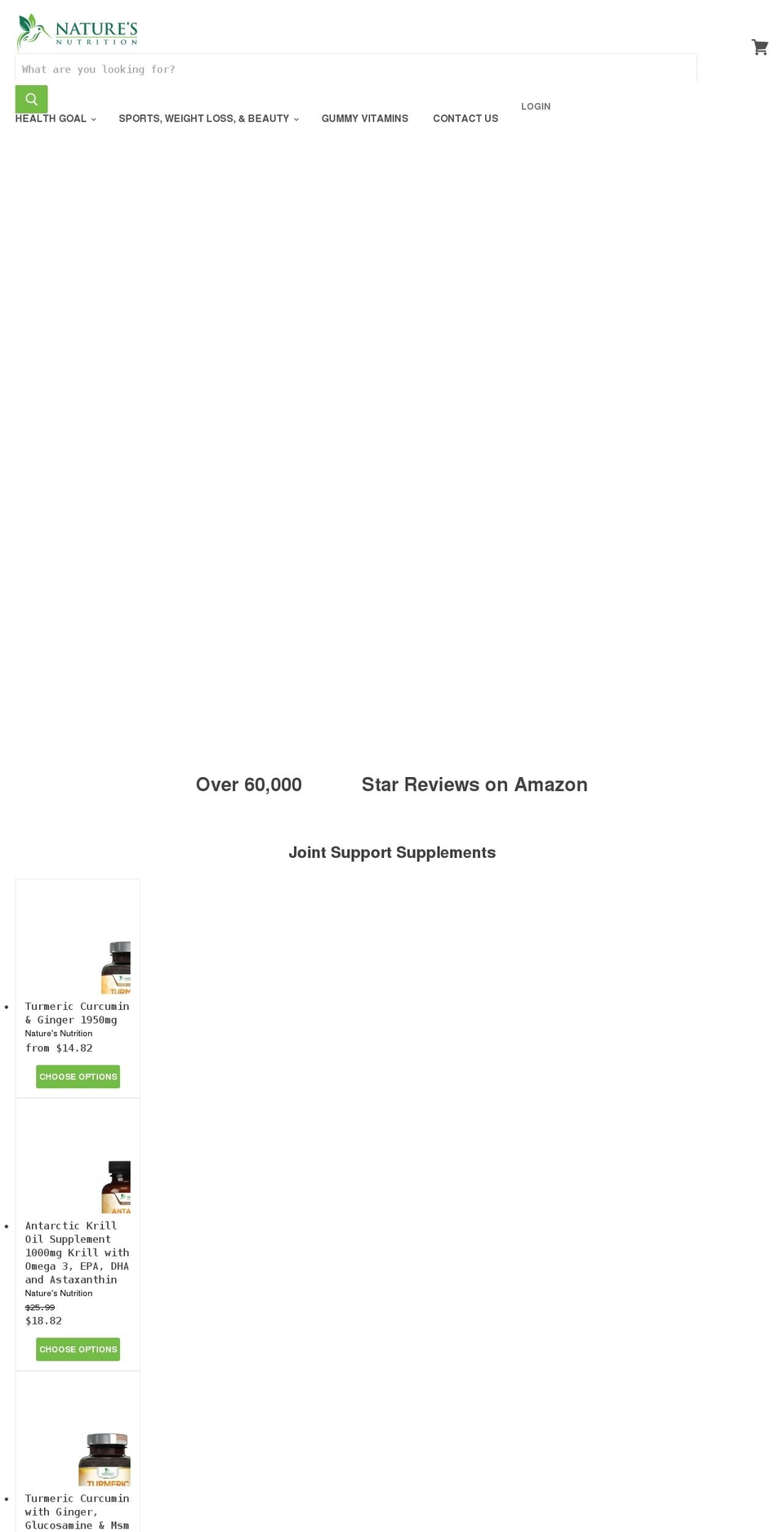 naturesnutrition.net shopify website screenshot