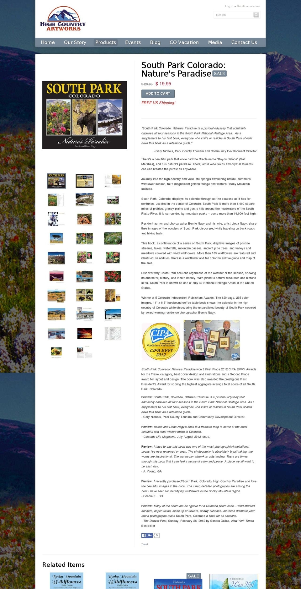 Adaptable Shopify theme site example naturesparadisebook.com