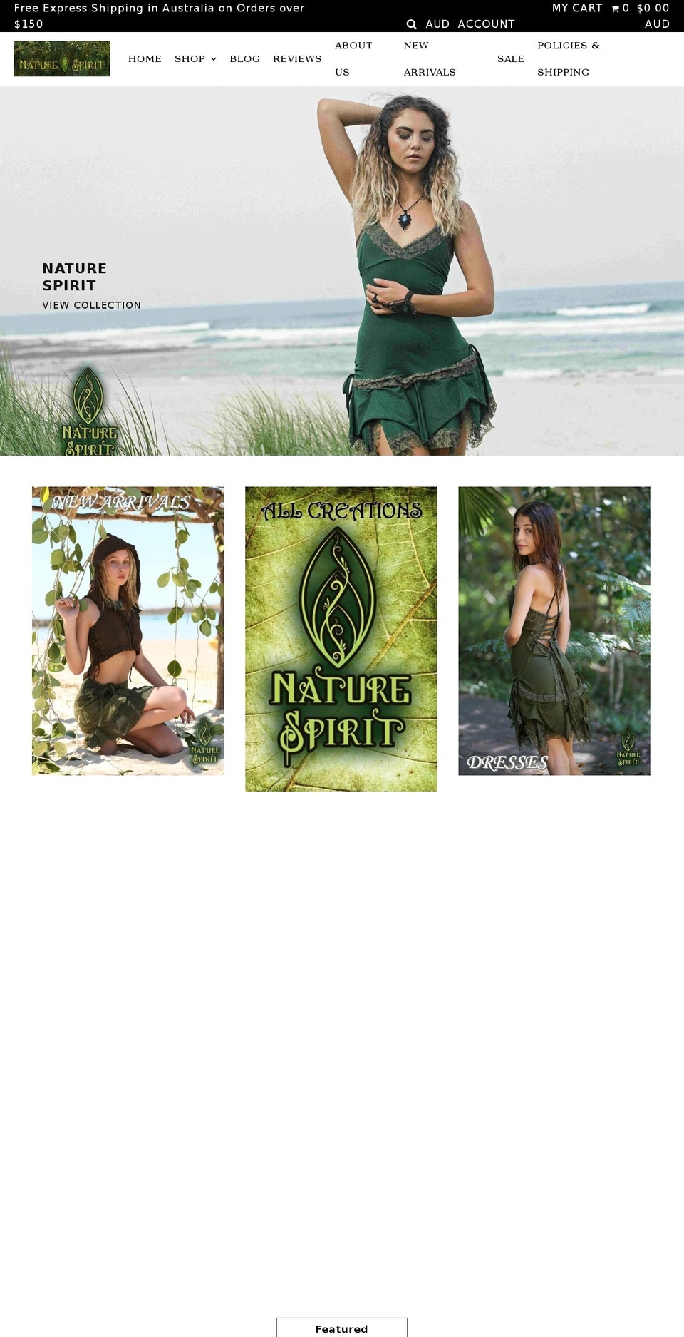 naturespiritdesigns.com shopify website screenshot