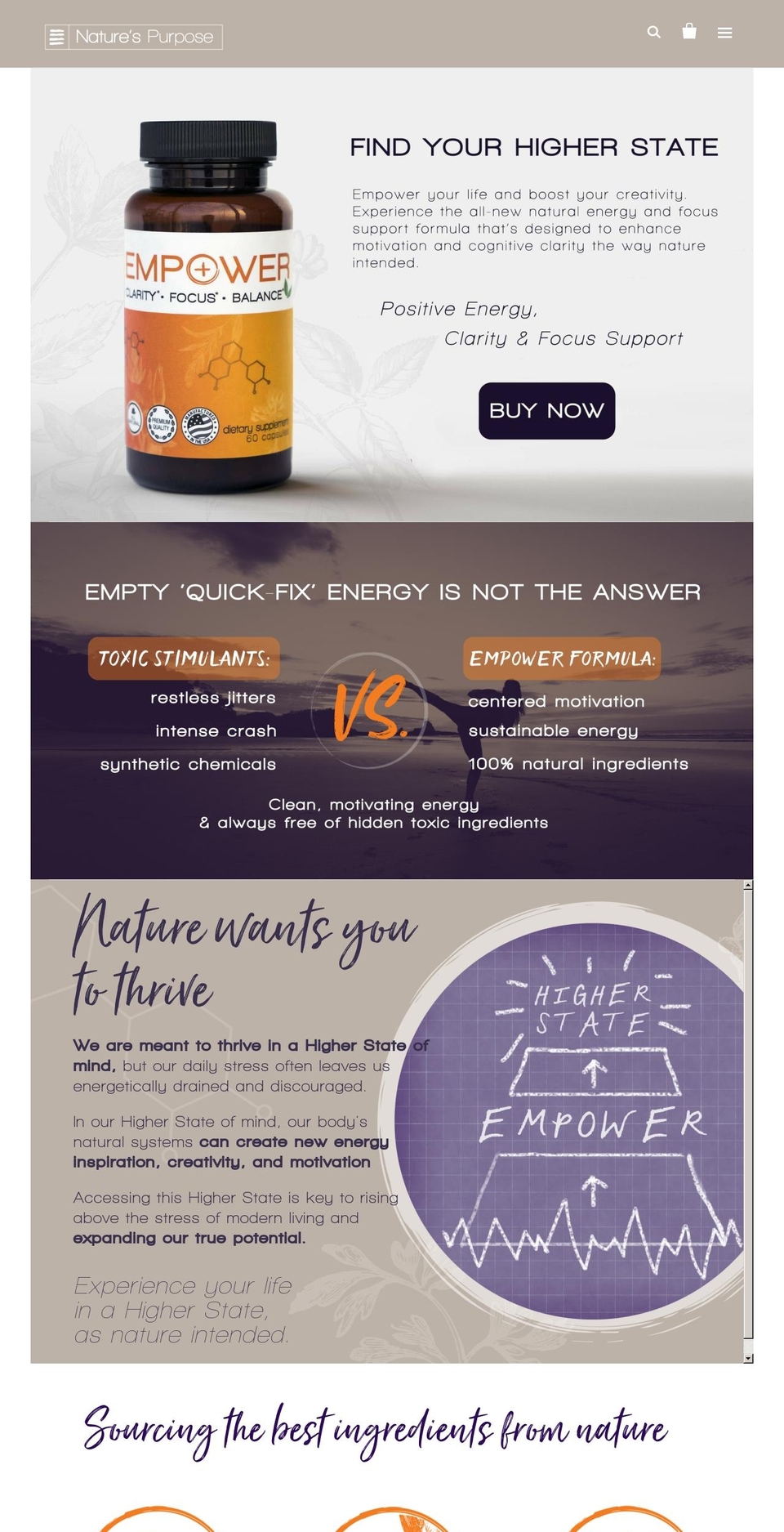 naturespurpose.com — Shopify storefront screenshot