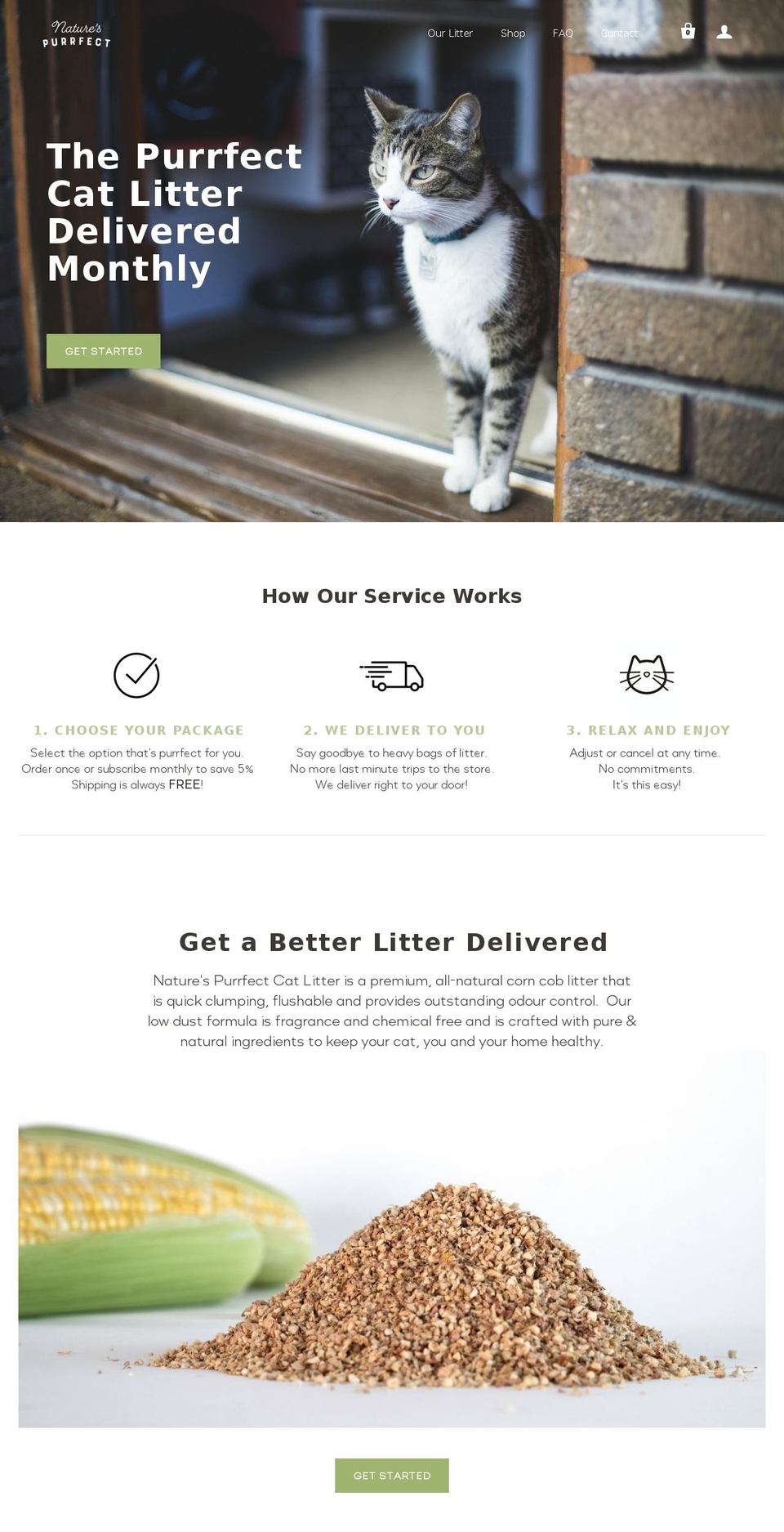 naturespurrfect.com — Shopify storefront screenshot