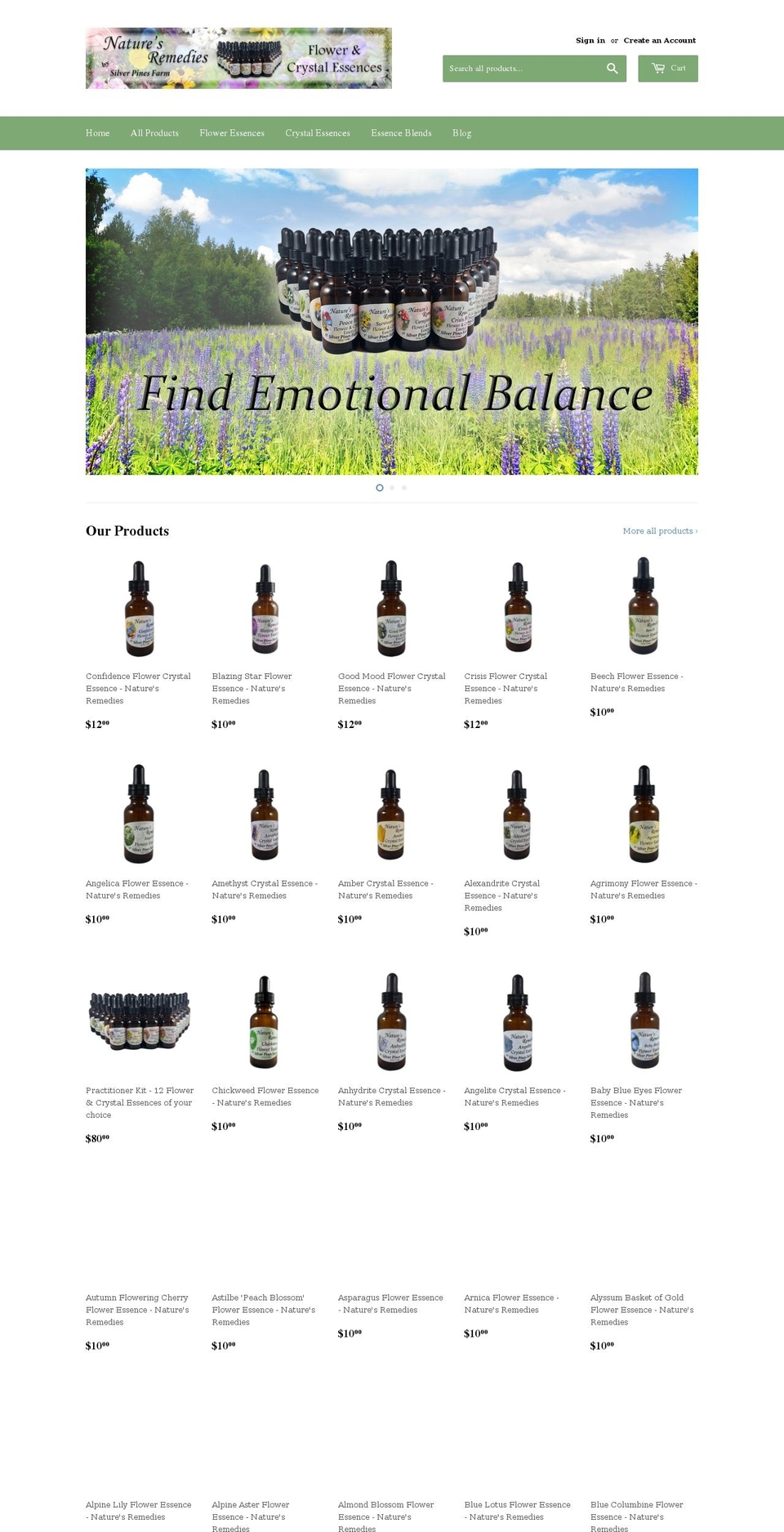 naturesremedies.us shopify website screenshot