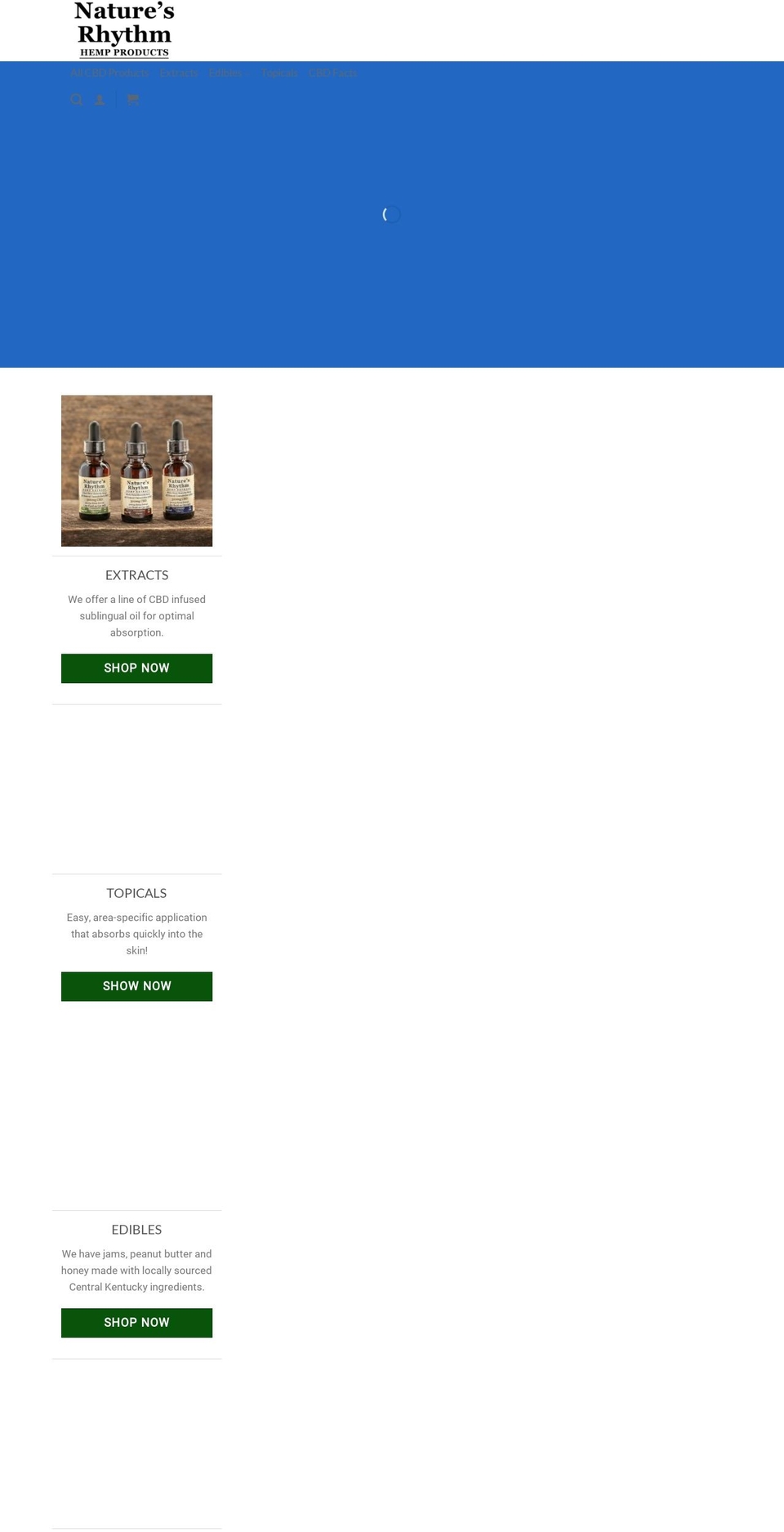 naturesrhythmky.com — Shopify storefront screenshot