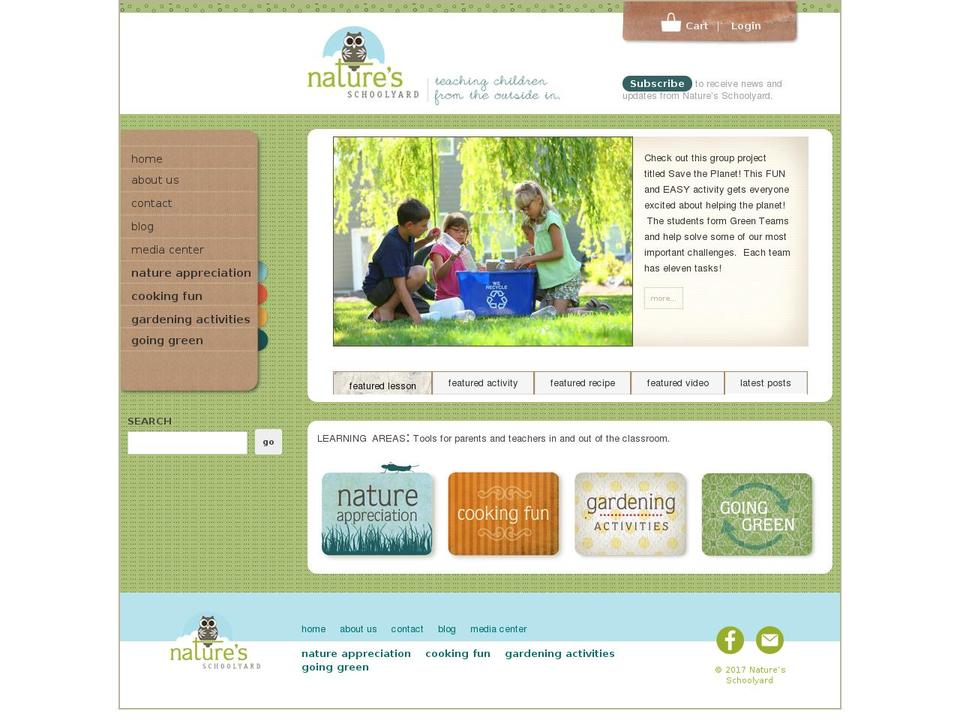 nsy-theme Shopify theme site example naturesschoolyard.com