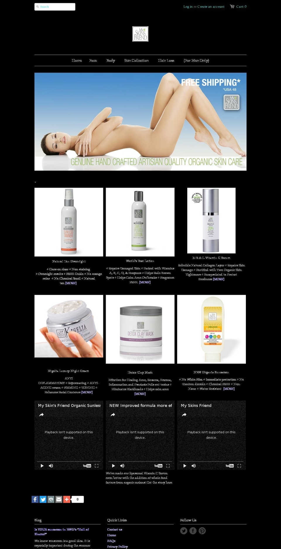 naturesskinandbodyfood.com shopify website screenshot