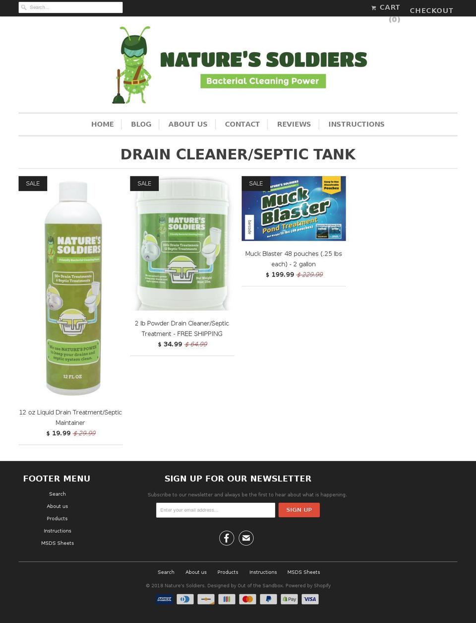 naturessoldiers.com — Shopify storefront screenshot
