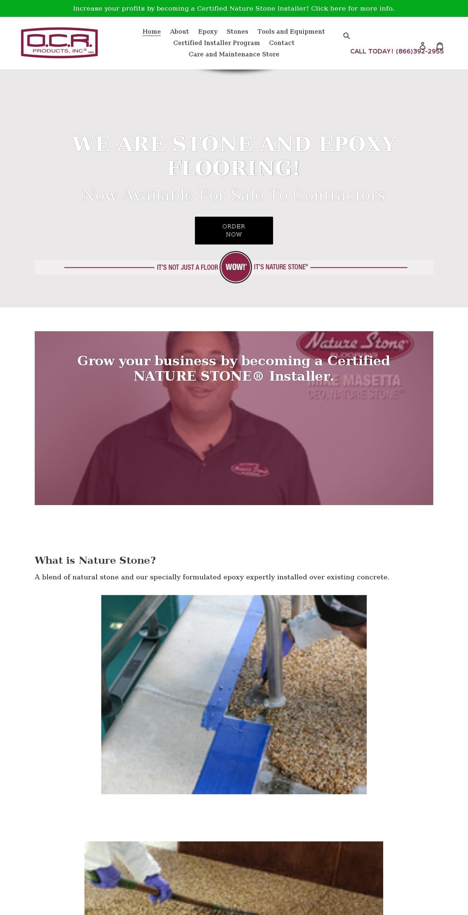 naturestonecontractors.com shopify website screenshot