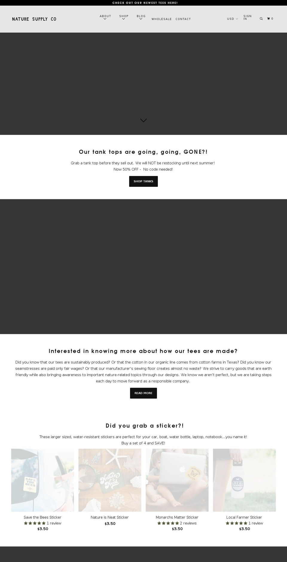 naturesupplyco.com shopify website screenshot