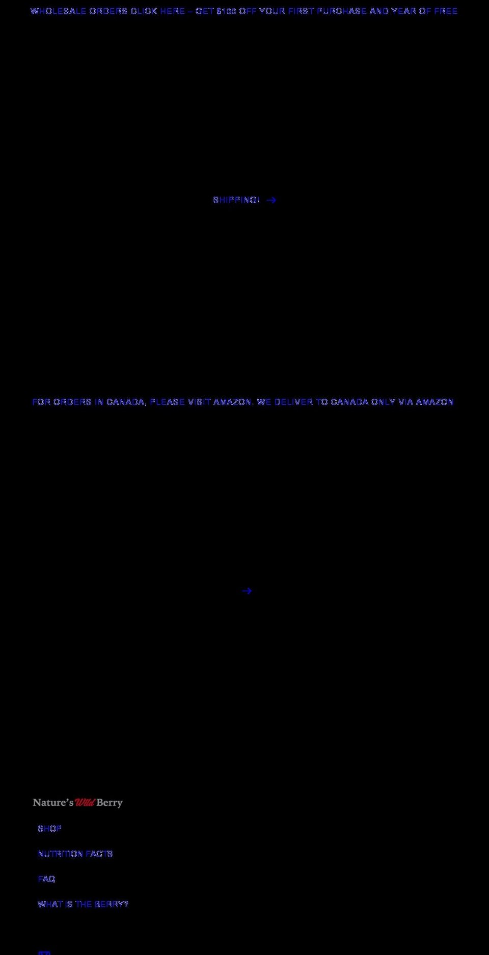 natureswildberry.com shopify website screenshot
