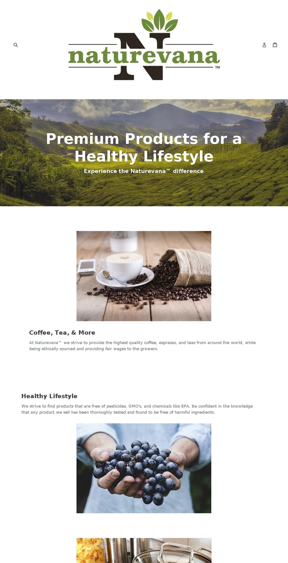naturevana.org shopify website screenshot