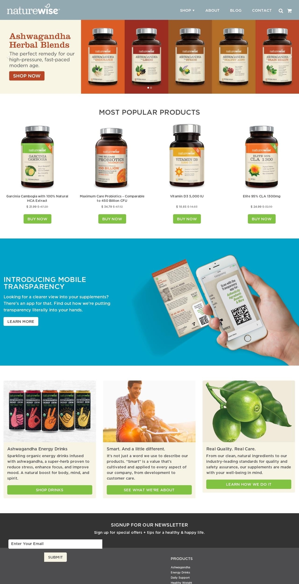 naturewise.ca shopify website screenshot