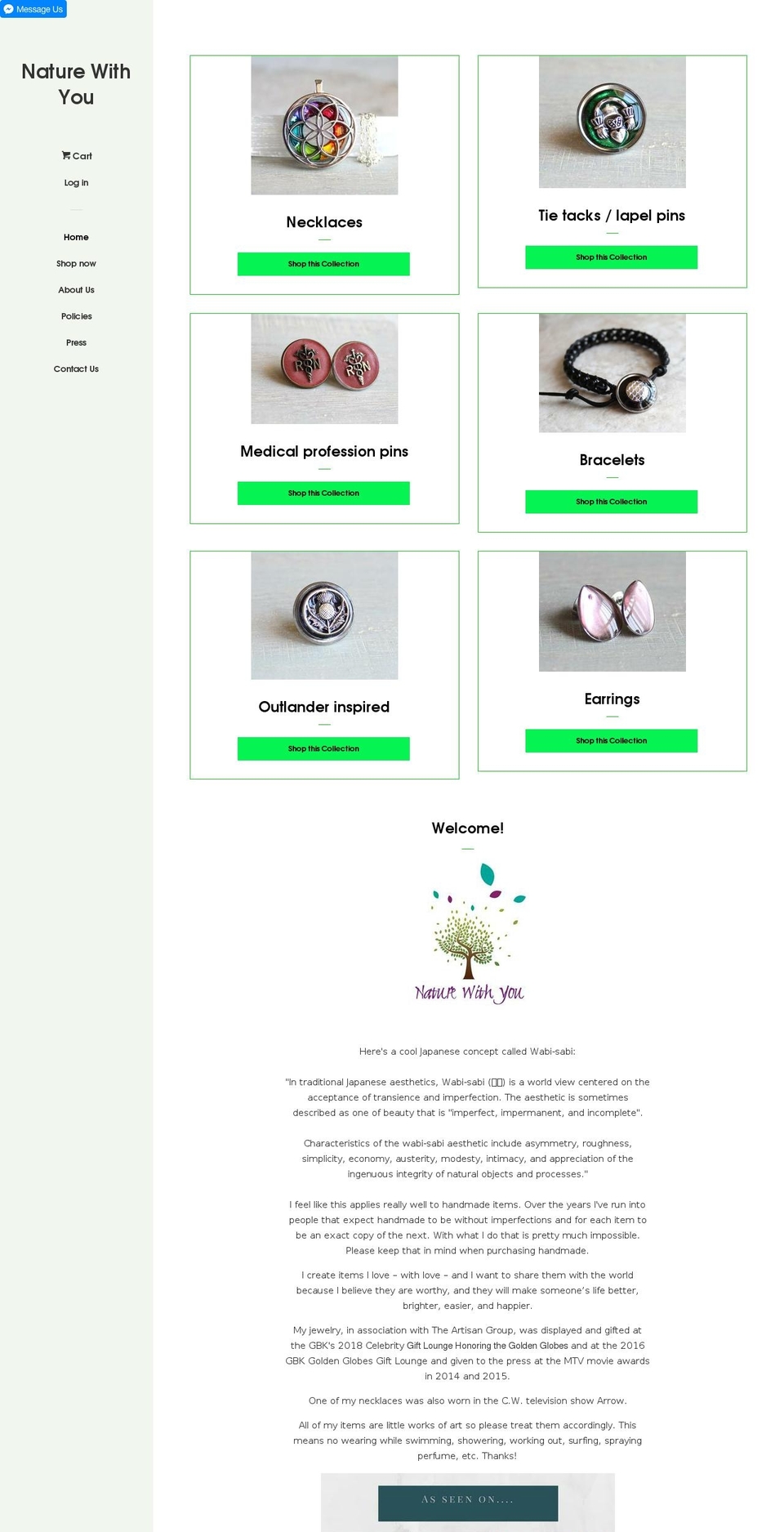 naturewithyou.com — Shopify storefront screenshot