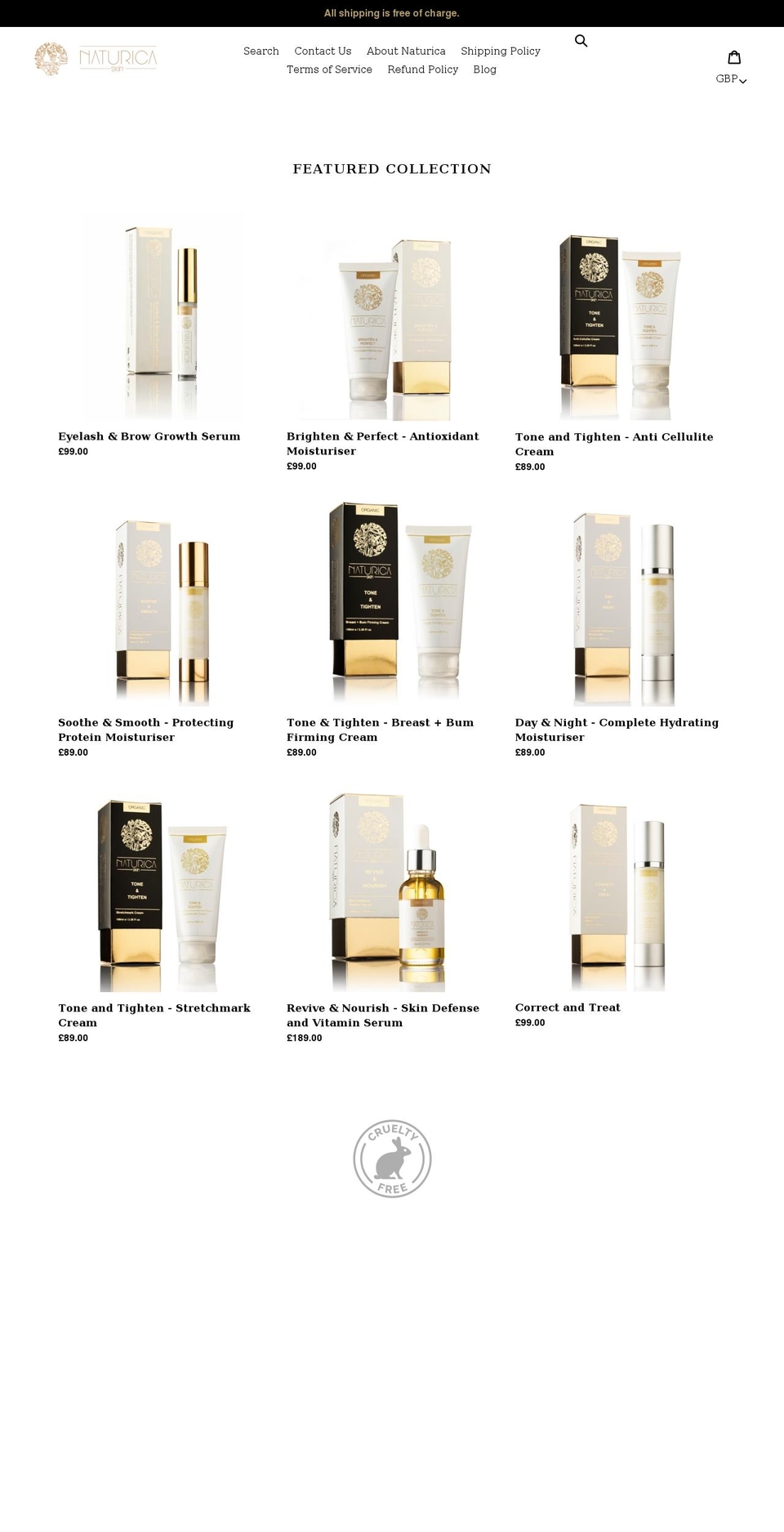 naturica.co.uk shopify website screenshot