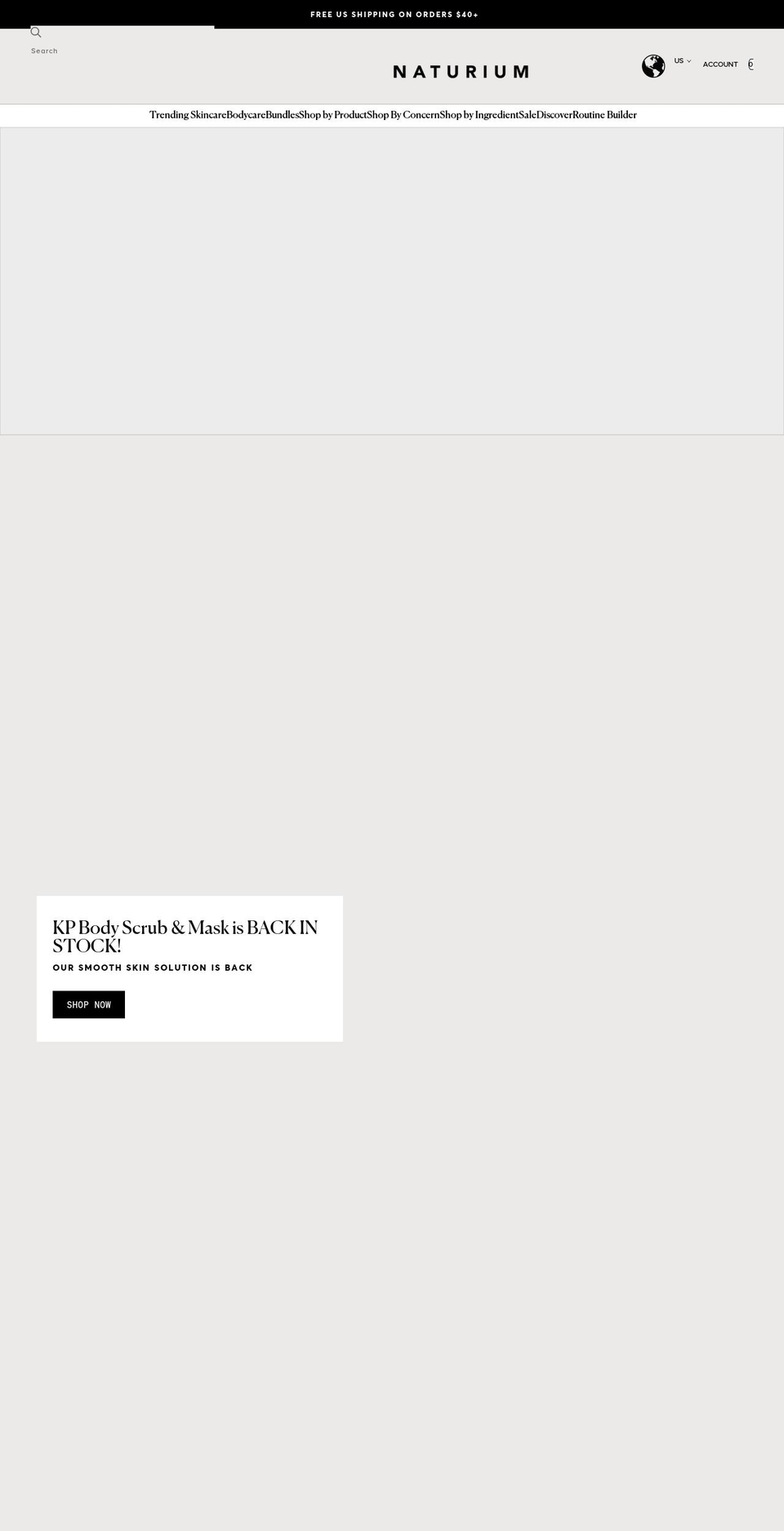naturium.com shopify website screenshot