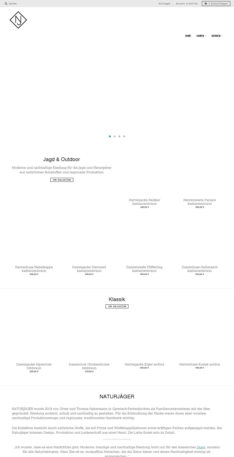 naturjaeger.com shopify website screenshot