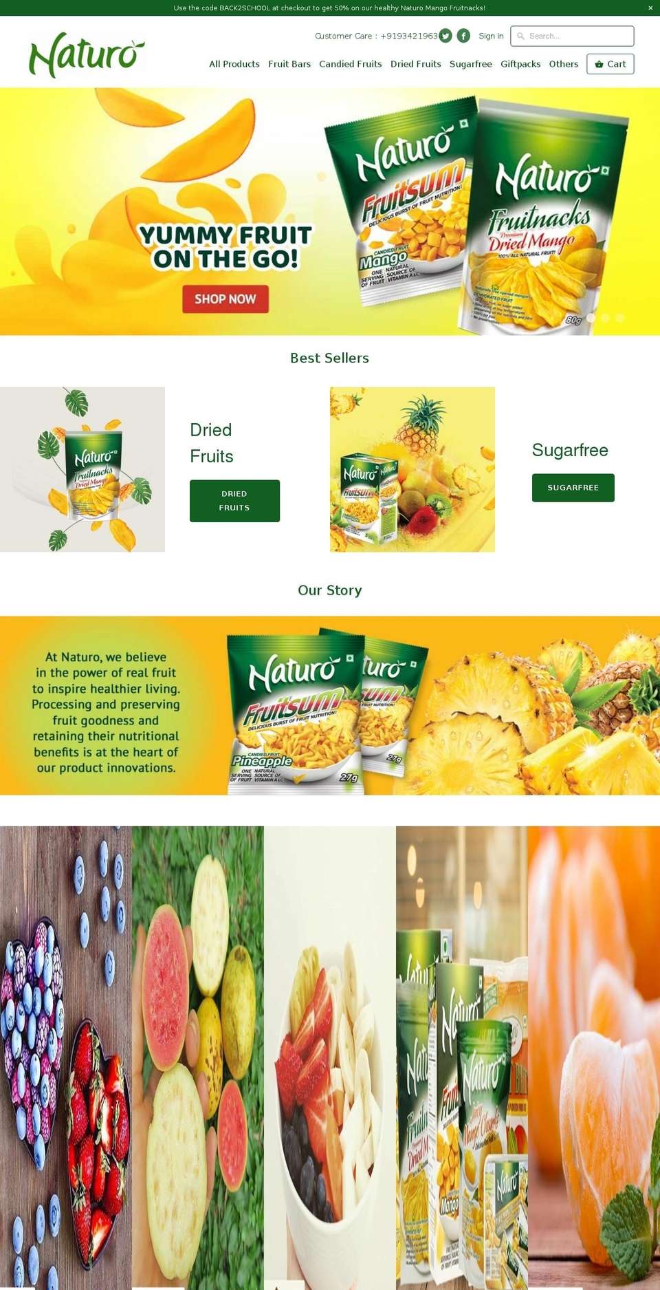 naturo.in shopify website screenshot